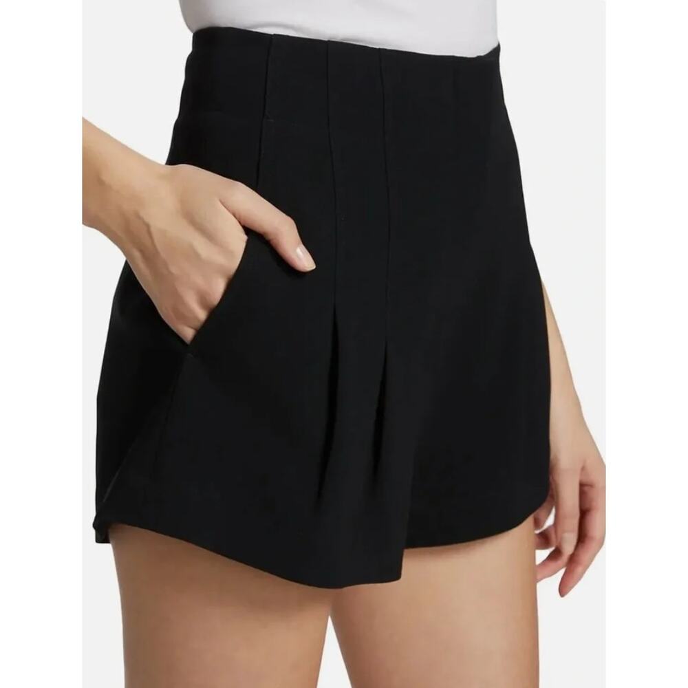 A.L.C. Women's Black Garcia High-Waist Pleated Dress Shorts Size 8